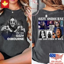 New Apparel Ozzy Osbourne Memorial 1948–2025 Tribute T-Shirt, The Godfather of R