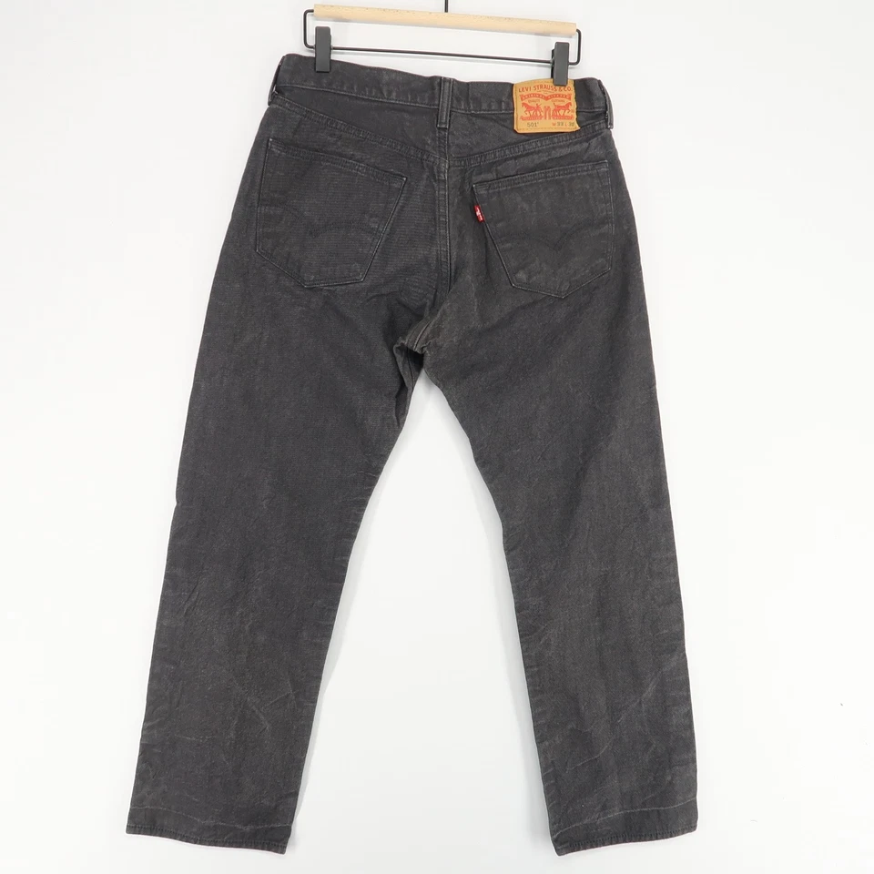 Мужские джинсы Levis 501 33x30 (30x27) серые на пуговицах прямые легкие из денима - Изображение 3 из 4