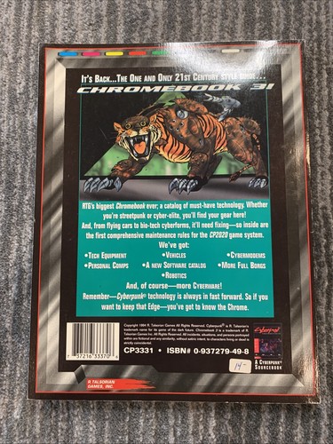 Chrome 3 Book Cyberpunk 2020 CP3331 RPG R. Talsorian 1994 Good Vintage - Bild 2 von 24