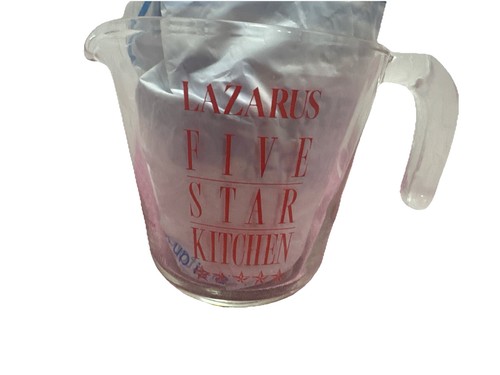 Vintage PYREX "Lazarus Five Star Kitchen" 2 tazze misurino HTF - Foto 2 di 5