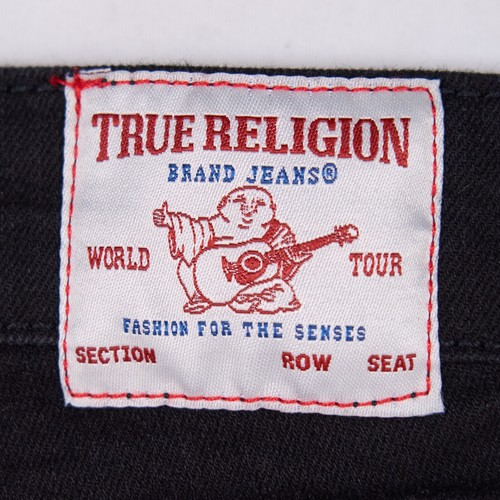 Pantalones de mezclilla elásticos rectos relajados RICKY RICKY negros True Religion para niños talla 10 W25 L27 - Imagen 11 de 16
