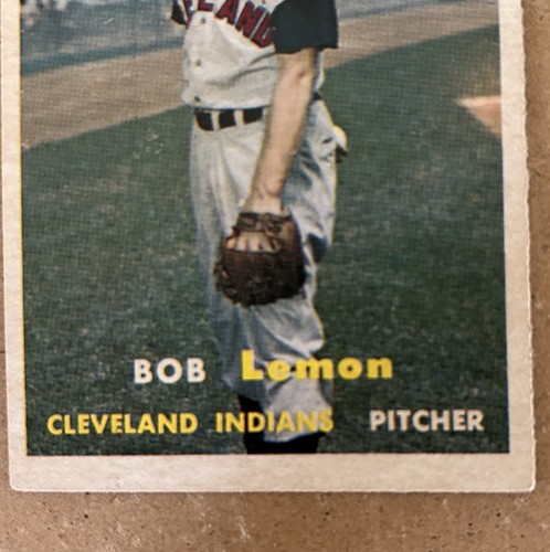 π₯ 1957 Topps Bob Lemon #120 - Cleveland Indians - Vintage - Foto 4 di 4