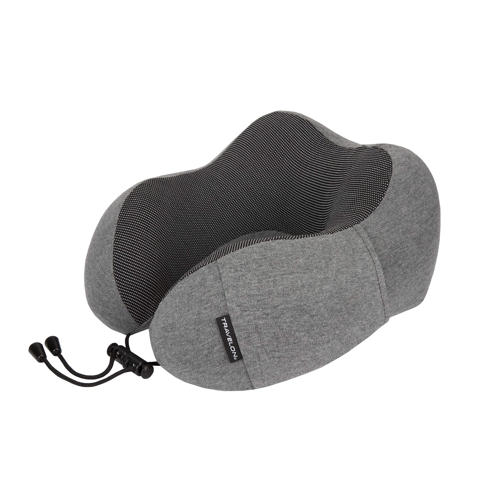 Travelon Contoured Memory Foam Travel Pillow Charcoal One Size for sale