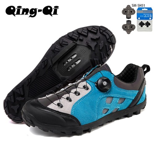 Men's MTB Bike Shoes Breathable Cycling Shoes with SPD Cleats Road Bike Sneakers - Picture 2 of 24