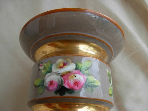 ANTIQUE FRENCH PARIS HAND PAINTED PORCELAIN VASE,MIDDLE 19th. - Picture 10 of 16