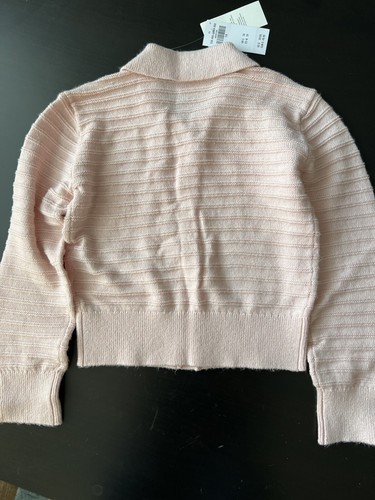 Abercrombie Kids Pink Girls Button up Sweater with Collar Size 7/8 New with Tags - Picture 2 of 2