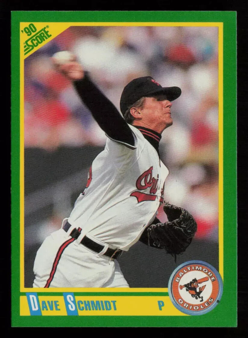 1990 Score #30  Dave Schmidt   Pitcher   Baltimore Orioles   FREE shipping