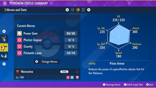 Shiny 6IV Necrozma Dusk Form Adamant Nature XXXL Pokemon S/V Indigo Disk - Picture 3 of 5