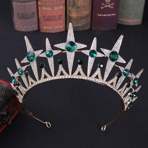 Grün Kristall Königin Prinzessin Hochzeit Braut Diadem Tiara Krone 11 Stile - Bild 106 von 188