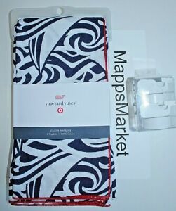 Vineyard Vines For Target Navy/Red/White Cloth napkins 5 Total