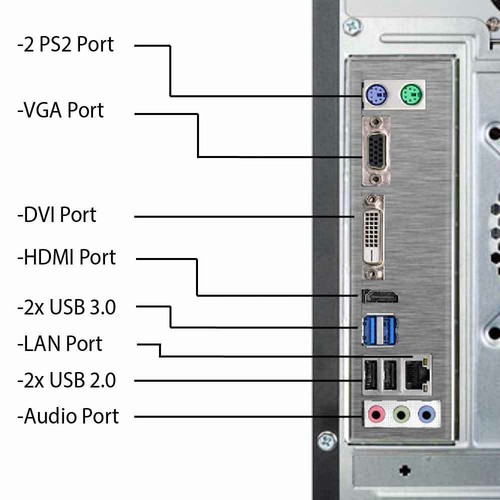 Pc Desktop Intel quad core 8gb ram DDR4 hard disk 1 tb Windows 10 pro WiFi HDMI - Foto 3 di 5