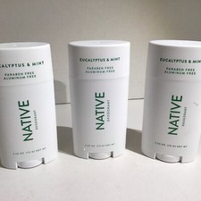 3-native Eucalyptus  Mint Deodorant, Paraben  Aluminum Free, 2.65 oz Ea