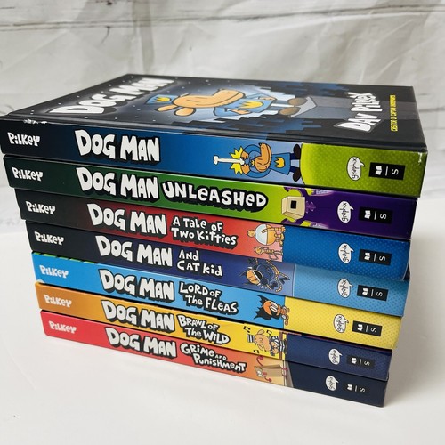 Dog Man Lot of 7 Books Hardcover Unleashed Cat Kid Lord of Fleas Two Kitties - Imagen 2 de 11