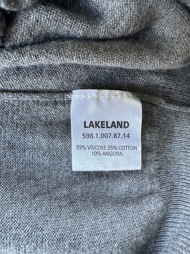 Ladies Lakeland Long Sleeved Grey Soft Cardigan Pockets Size 14 Free Postage! - Picture 13 of 15