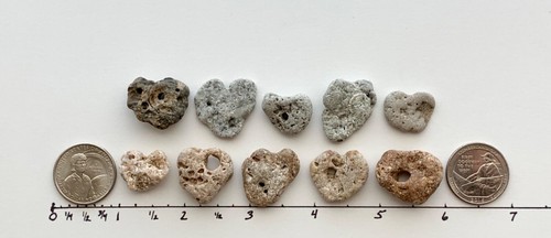 10 Natürliche❤️Herzförmige Strandsteine 0,75-1 Zoll Liebe Steine Kiesel Kunst Handwerk H3B - Bild 8 von 14