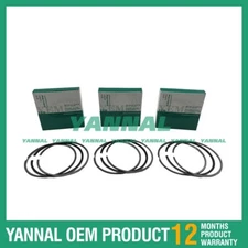 3X New K3G Piston Rings Set STD For Mitsubishi Truck Forklift engine parts