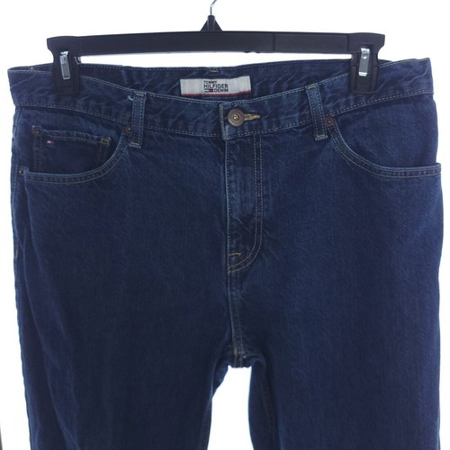 Tommy Hilfiger Denim Mens Size 34 Straight Droite Blue Denim Jeans - Picture 4 of 8