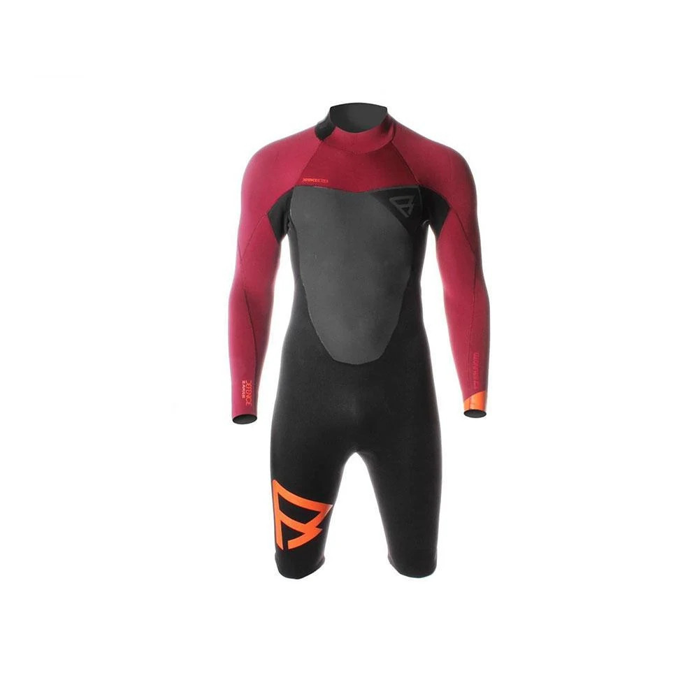 Muta corta da uomo manica lunga Brunotti DEFENCE SHORTY 2mm LS DARK RED kitesurf