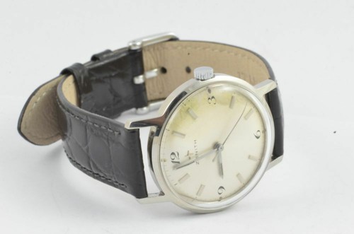 Zenith Vintage Men's Watch 34MM Steel Vintage Hand Wound RAR Wrist Watch Pretty - Picture 5 of 6
