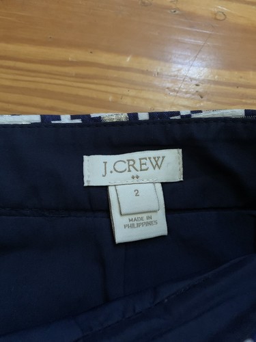 NWOT! JCrew Women’s Print Metallic Gold Pencil Skirt Size 2 - Picture 3 of 10