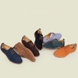 New-Men-039-s-Suede-Leather-Shoes-Dress-Formal-Oxfords-Lace-Up-Casual-Flats-Loafers