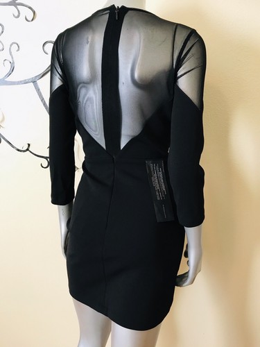 NEU MIT ETIKETT BCBG MAXAZRIA EDESA MINIKLEID DURCHSICHTIG AUSSCHNITT AUSGESCHNITTEN GRÖSSE 4 $ 250 - Bild 6 von 12