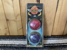 Vintage  Light Up Yo Yo Red And Purple 2 Pack NOS