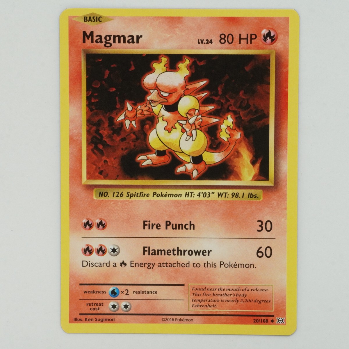 Magmar 20/108 Uncommon XY: Evolutions Pokemon Card | eBay