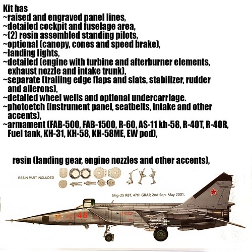 KITTY HAWK KH80113 1/48 MIG-25 RB/RBS FOXBAT KIT - Picture 2 of 5