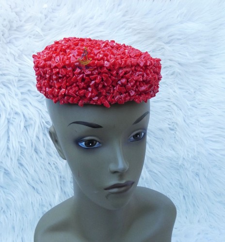 Hut Kappe Häuptling verziert Perlen Krone Igbo Edo Braut Hochzeit traditionell - Bild 2 von 38
