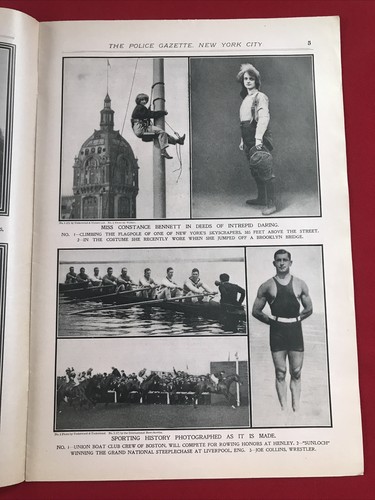 Police Gazette May 2, 1914 Julian Eltinge Female impersonator Knickerbocker - Foto 3 di 9