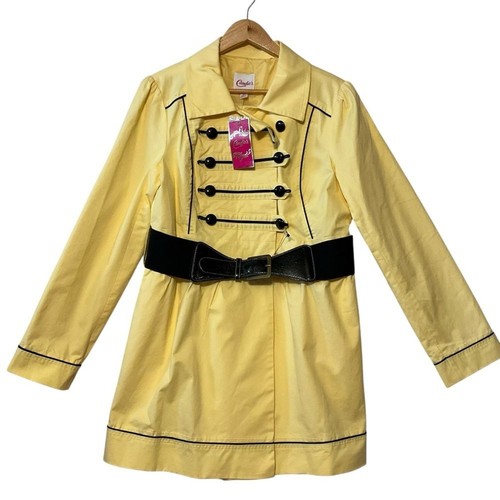 CANDIE’S Gr. Large Junior Mantel zweireihig mit Gürtel gelb schwarz Neu mit Etikett - Bild 3 von 10
