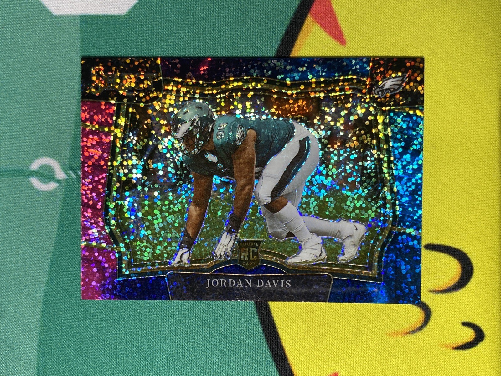 2022-23 Select Football Jordan Davis Cosmic Prizm Field Level RC SP Eagles