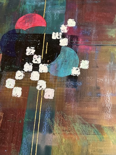 Vintage - Marieanne  Patly “ A Checked Past” Litho -abstract on Acid Free Paper - Bild 3 von 15