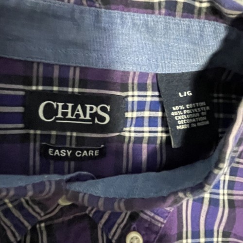 Ralph Lauren Chaps Koszula Dorosły Duża Niebieska Fioletowa Zapinana na guziki Długi rękaw Męska - Zdjęcie 2 z 6