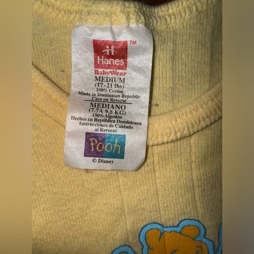 90s Y2K Vintage Winnie the Pooh One Piece 100% Cotton 17-21 lbs - Picture 7 of 8