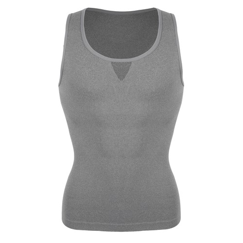 Men's Body Shaper Slimming Shirt Vest Elastic Shapewear Tank Tops Undershirt - Bild 21 von 23