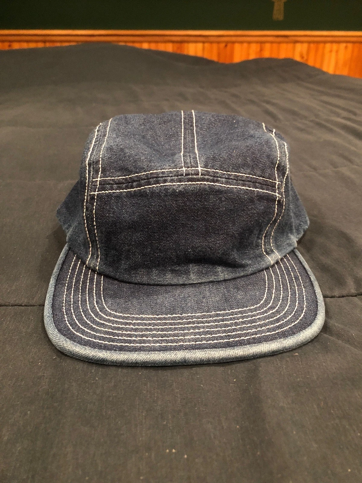 Capuchon de camp patch arrière ajusté suprême. Denim FW18 M/L
