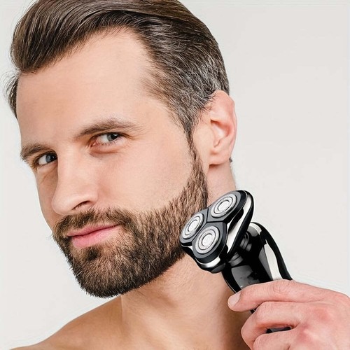 Electric Razor For Men, 3 In 1 Electric Shaver Nose Hair Trimmer USB Rechargeabl - Picture 6 of 9