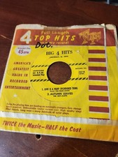 TOPS RECORDS BIG 4 HITS VARIOUS ARTISTS 45 RPM RECORD