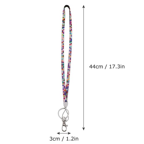 Set of 3 Mobile Phone Straps Chain Beaded Lanyard Rhinestone Hanging Rope - 第 3/12 張圖片