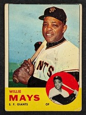 1963 Topps Baseball #300 Willie Mays San Francisco Giants