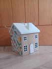 WOODEN HOUSE SHAPE DOOR STOP/ WEDGE William Morris Fruits Design  19cm NEW 
