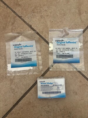 SIMLAB USE ONLY Waterpik Original Tofflemire Matrix Bands and Wooden Wedges