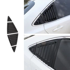 4Pcs Rear Side Window Quarter Louver Cover Glossy Black For Toyota Corolla 19-22