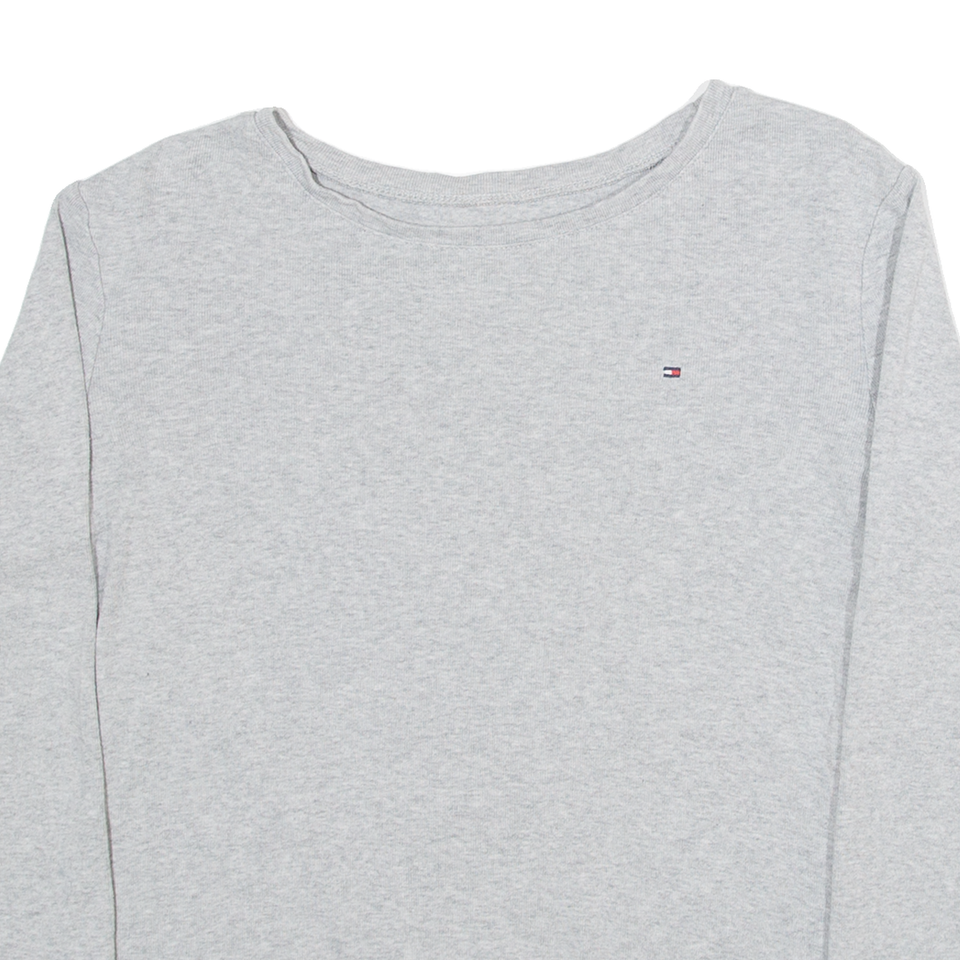 TOMMY HILFIGER Womens TShirt Grey Long Sleeve M eBay