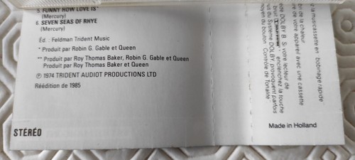 QUEEN - SELF TITLED FIRST ALBUM – FRANCE TAPE CASSETTE - Foto 5 di 6