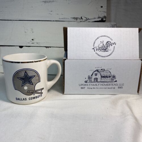 Vintage Dallas Cowboys NFL Football Team Logo Ceramic Coffee Cup Mug 12oz 70’s - Picture 1 of 5