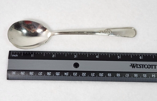 Holmes Edwards Sugar Spoon YOUTH PATTERN 1940 IS Silverplate Inlaid Flatware 6" - Picture 9 of 9