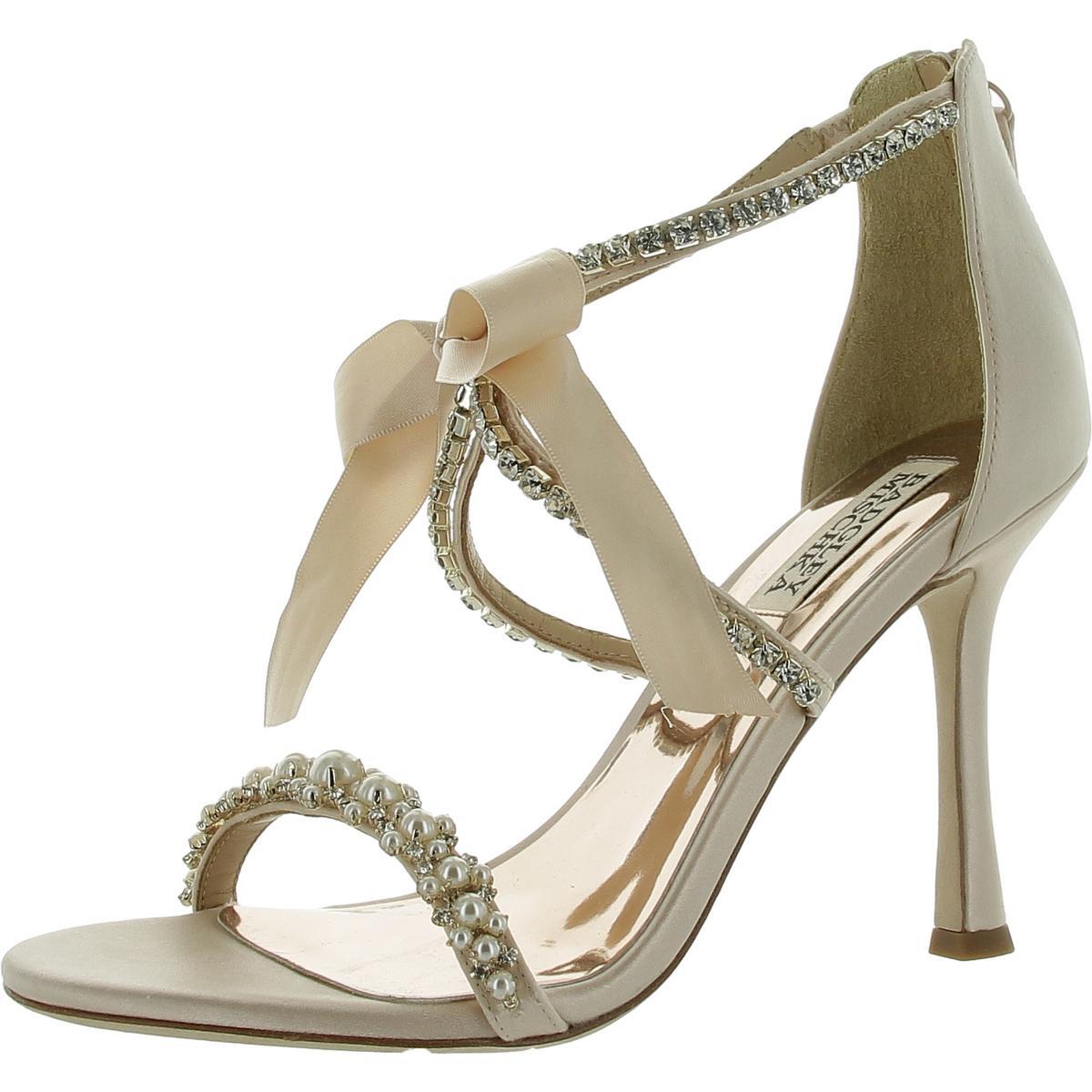 Женские туфли-лодочки из бежевой кожи Badgley Mischka Nayeli 7 Medium (B,M) BHFO 5742